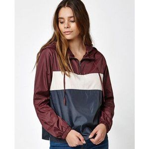LA Hearts Colorblock Half Zip Windbreaker Jacket